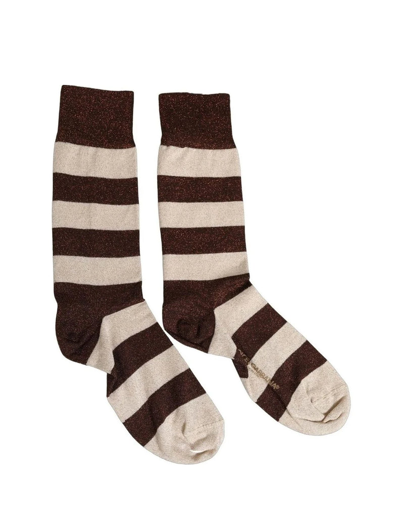 Dolce & Gabbana Crew Sock in brown, Viscose — view 4