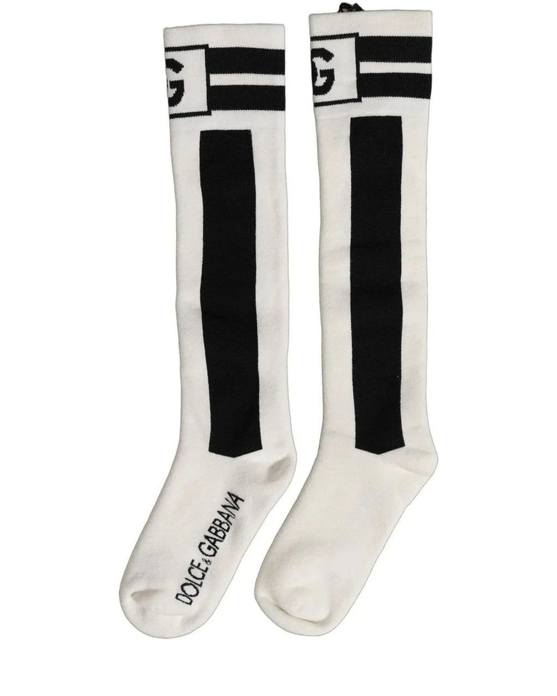 Dolce & Gabbana Knee Sock in white — view 4