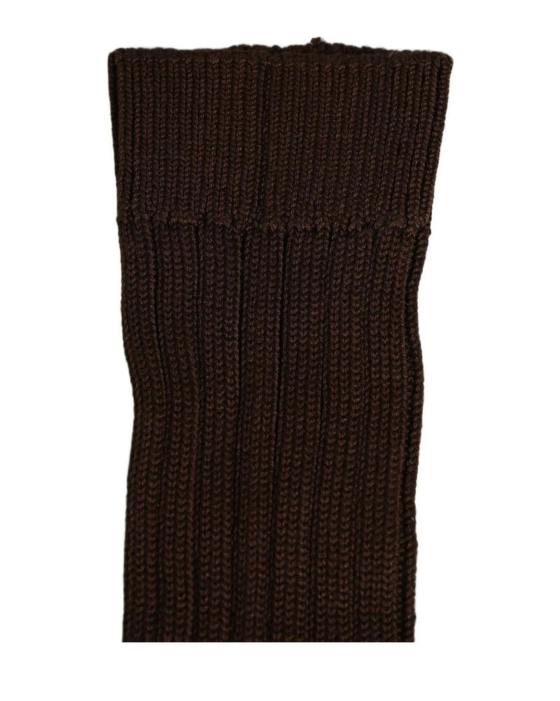 Dolce & Gabbana Knee Sock in brown, Nylon — view 5
