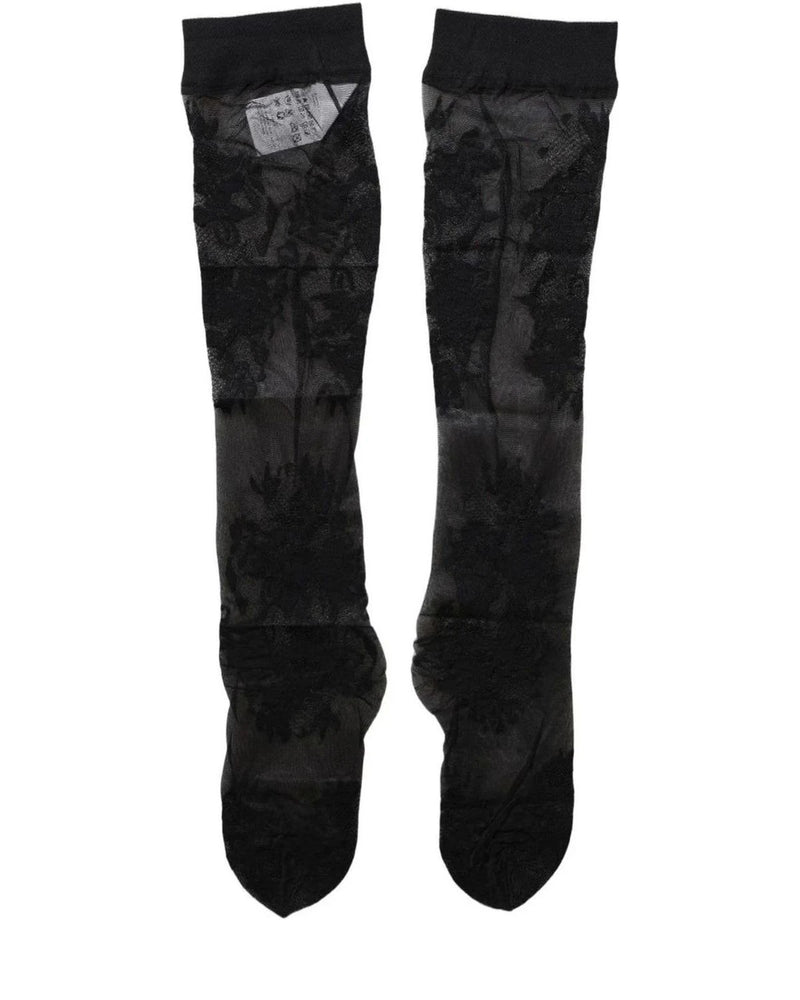 Dolce & Gabbana Hold Up Sock in black, Nylon — view 2