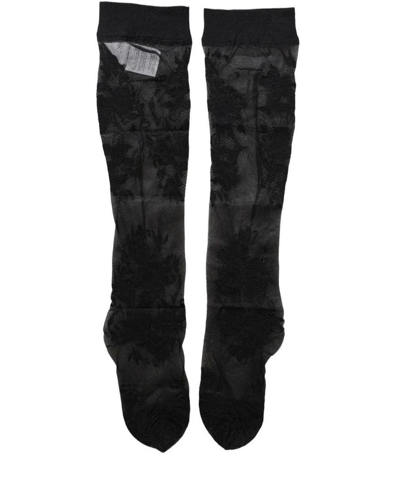 Dolce & Gabbana Hold Up Sock in black, Nylon — view 3