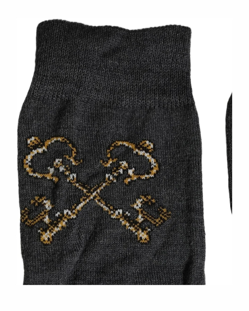 Dolce & Gabbana Knee Sock in gray, Virgin Wool — view 5