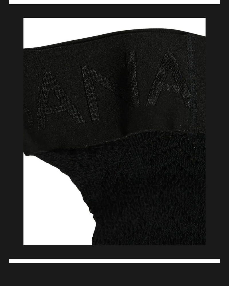 Dolce & Gabbana Knee Sock in black, Wool — view 5