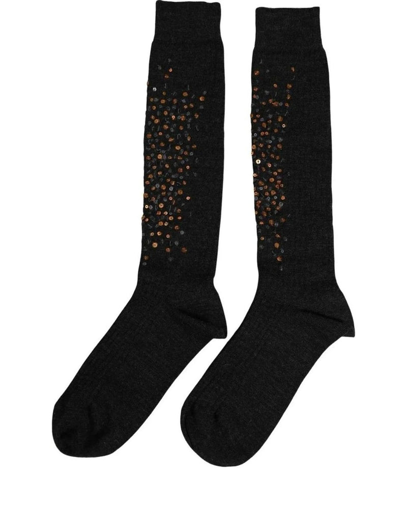 Dolce & Gabbana Knee Sock in gray, Wool
