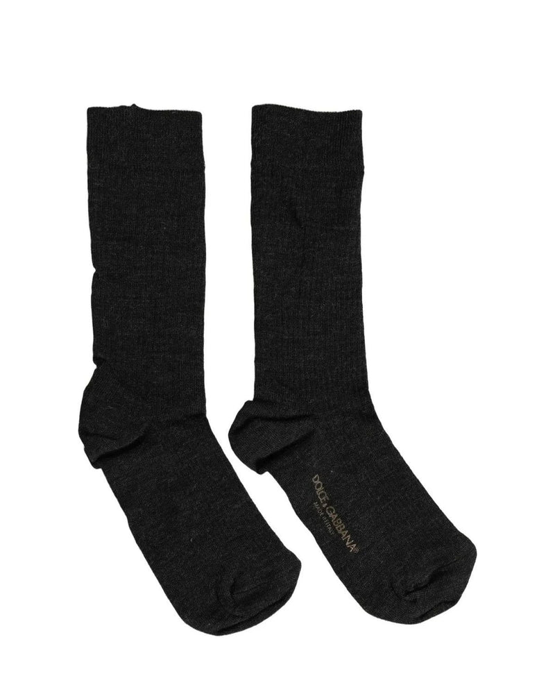 Dolce & Gabbana Crew Sock in black, Wool — view 3