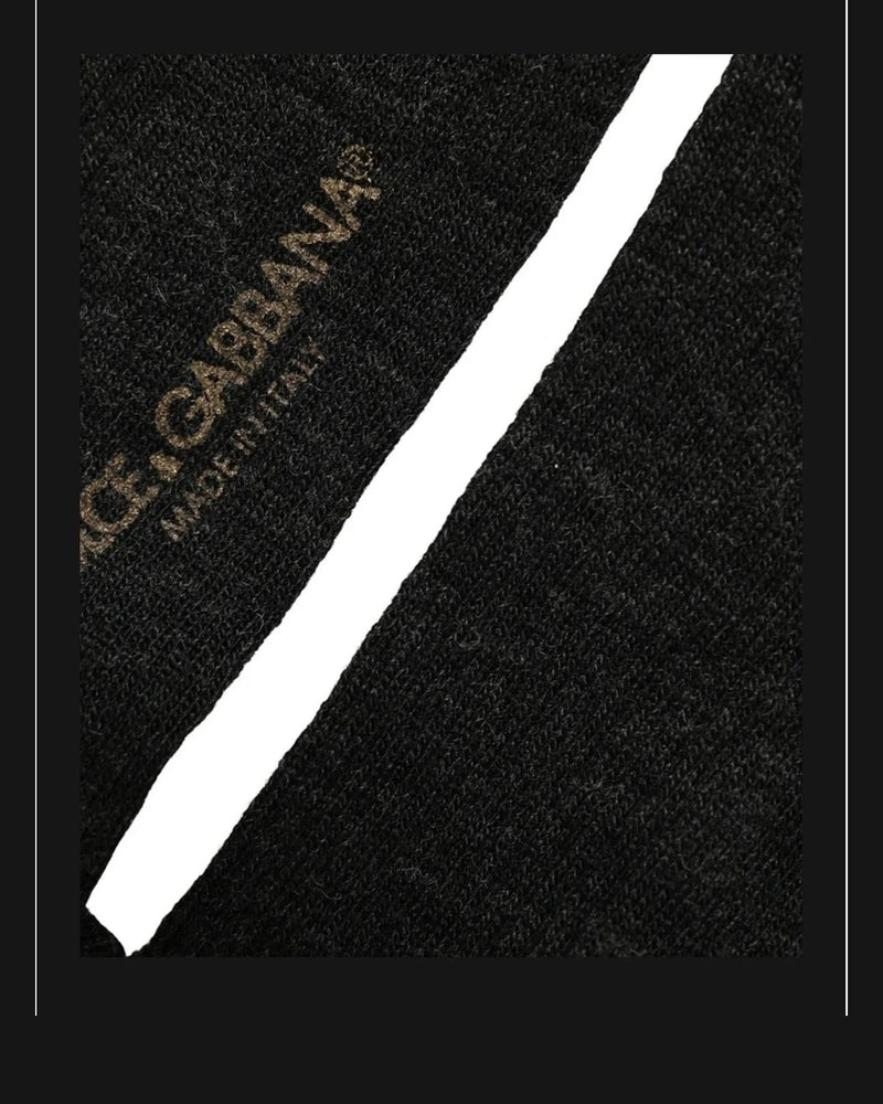 Dolce & Gabbana Crew Sock in black, Wool — view 5