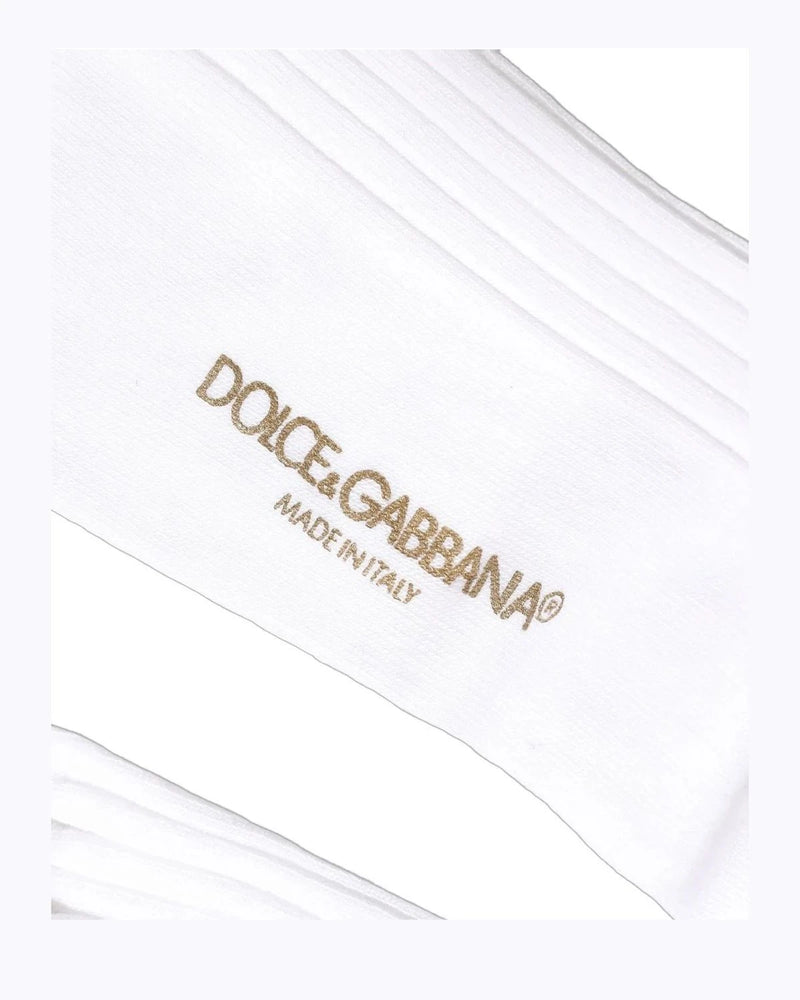 Dolce & Gabbana Knee Sock in white