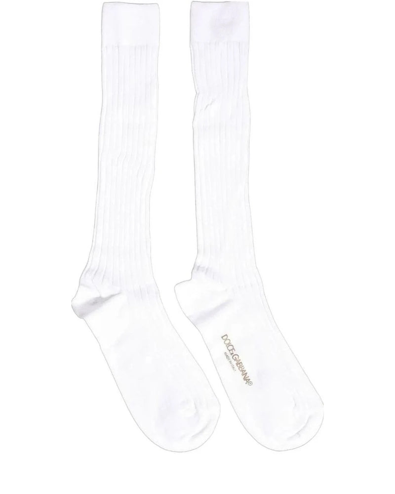 Dolce & Gabbana Knee Sock in white — view 2