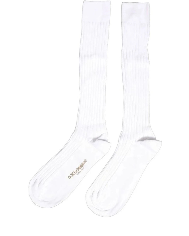 Dolce & Gabbana Knee Sock in white — view 7