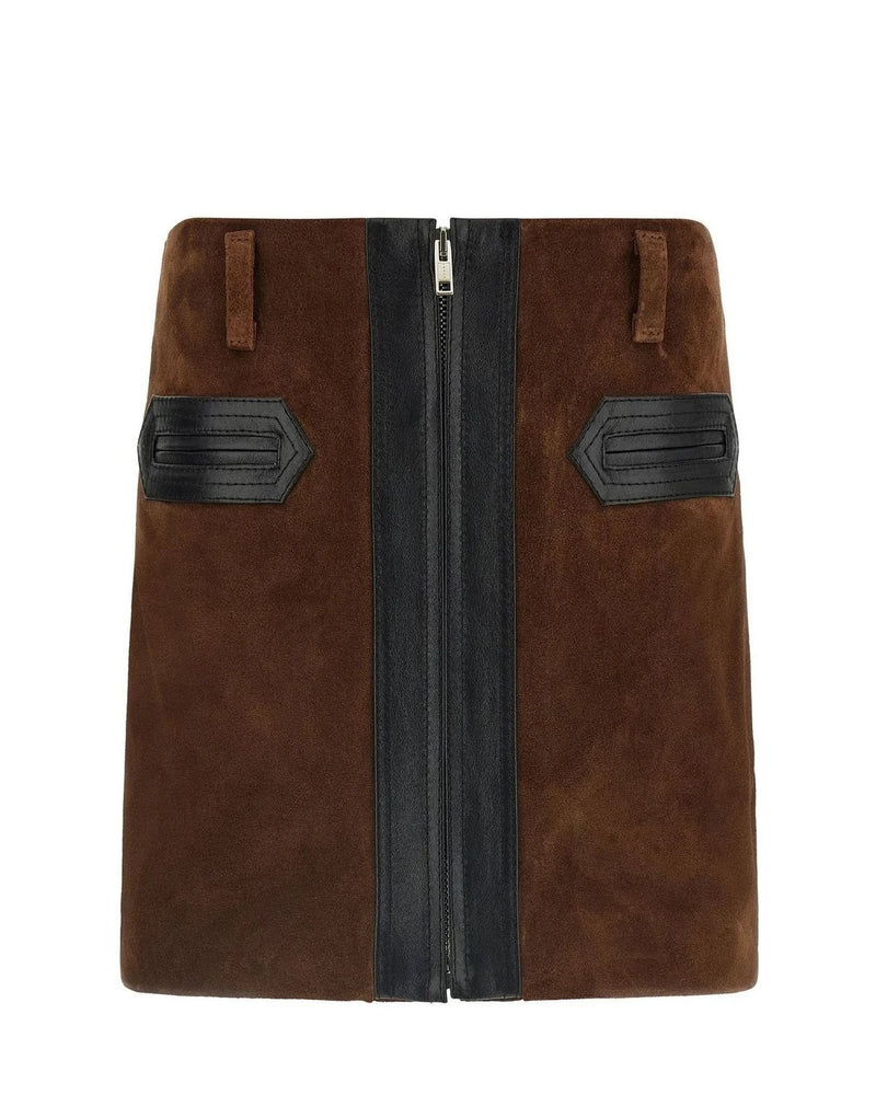 Marni Skirt in brown, Calfskin Leather