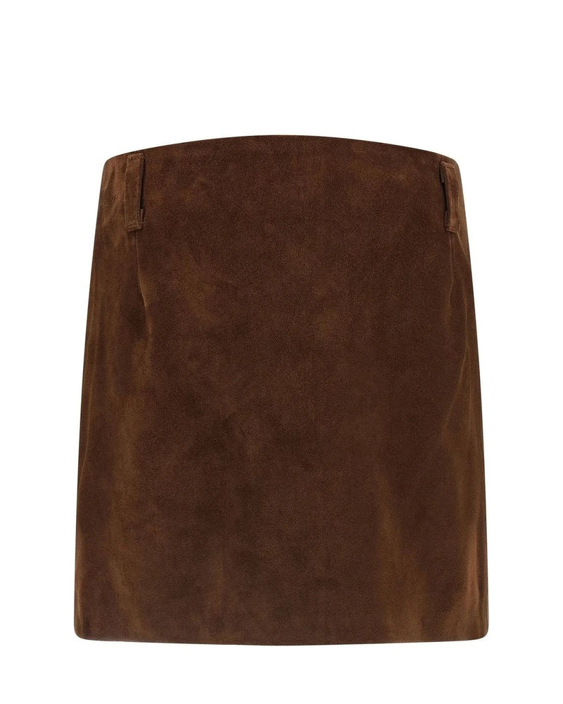 Marni Skirt in brown, Calfskin Leather — view 2