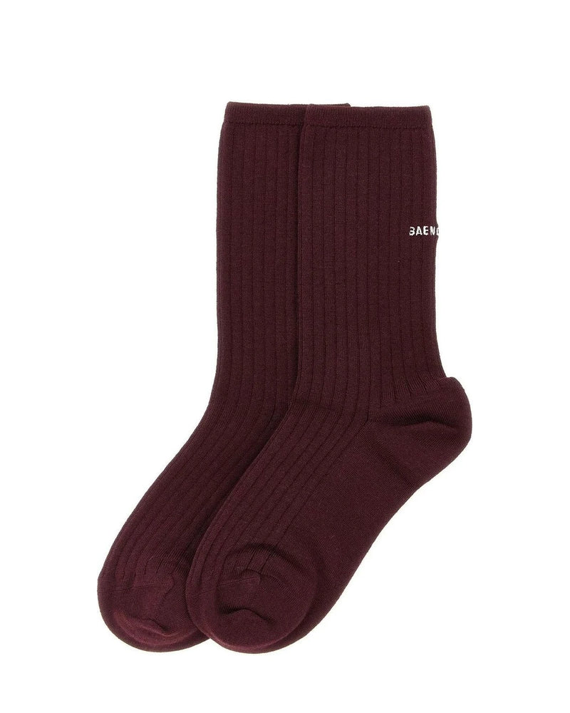 Balenciaga Crew Sock in red, Wool — view 2
