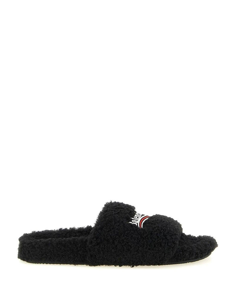 Balenciaga Slides in black, Polyester