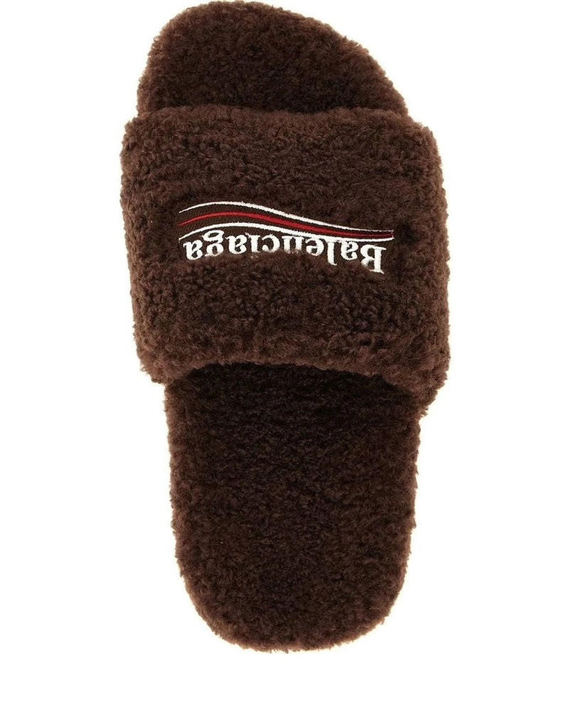 Balenciaga Slides in brown, Polyester — view 4