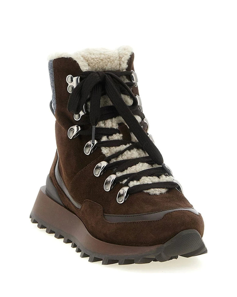 Brunello Cucinelli Ankle Boots in brown, Calfskin Leather — view 2