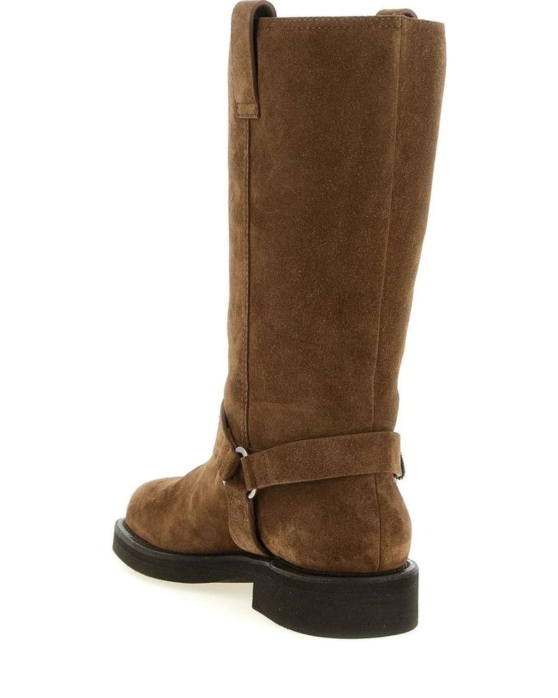 Brunello Cucinelli Knee High Boots in brown, Calfskin Leather — view 3