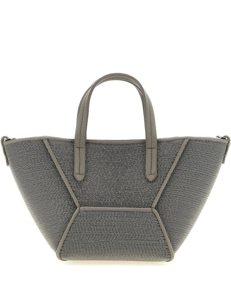 Brunello Cucinelli Tote Bag in gray, Calfskin Leather