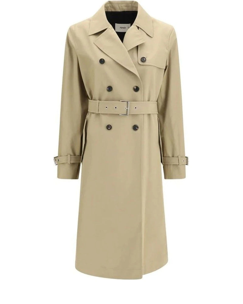 Fendi Trench Coat in beige, Cotton