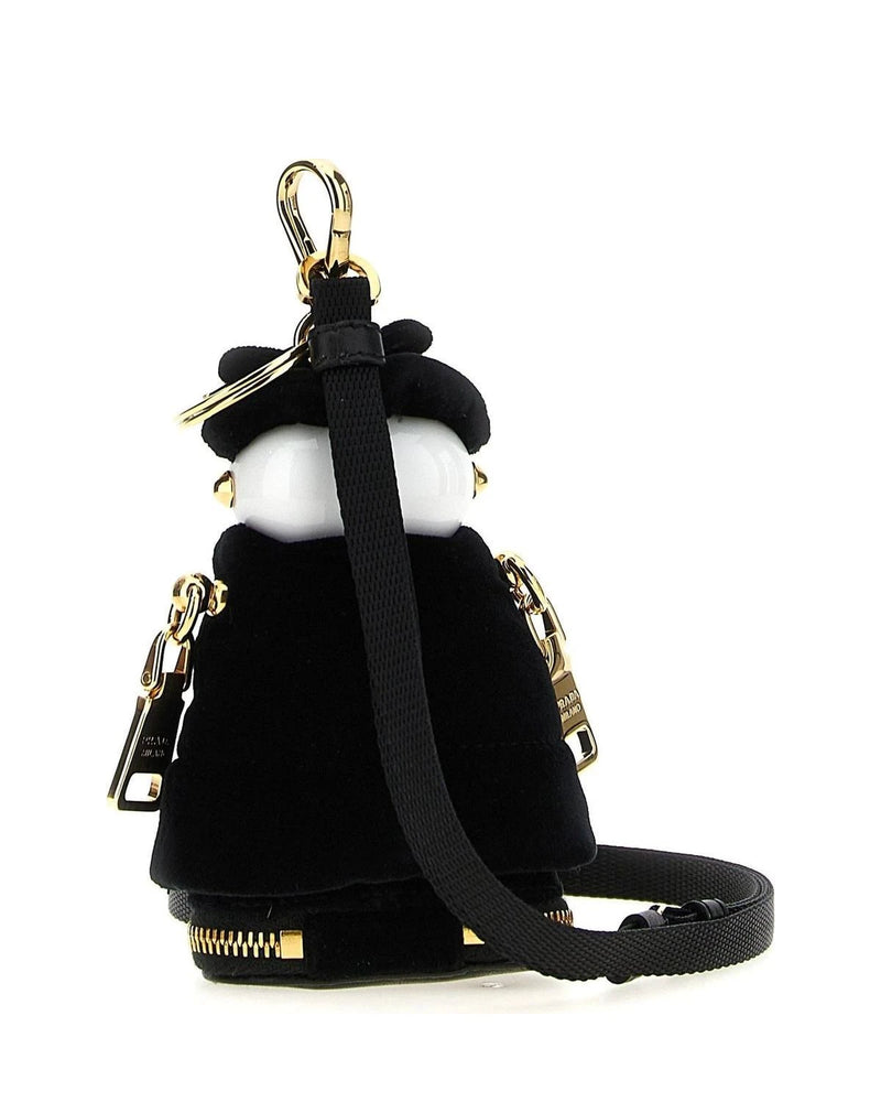 Prada Keychain in black, Steel — view 2