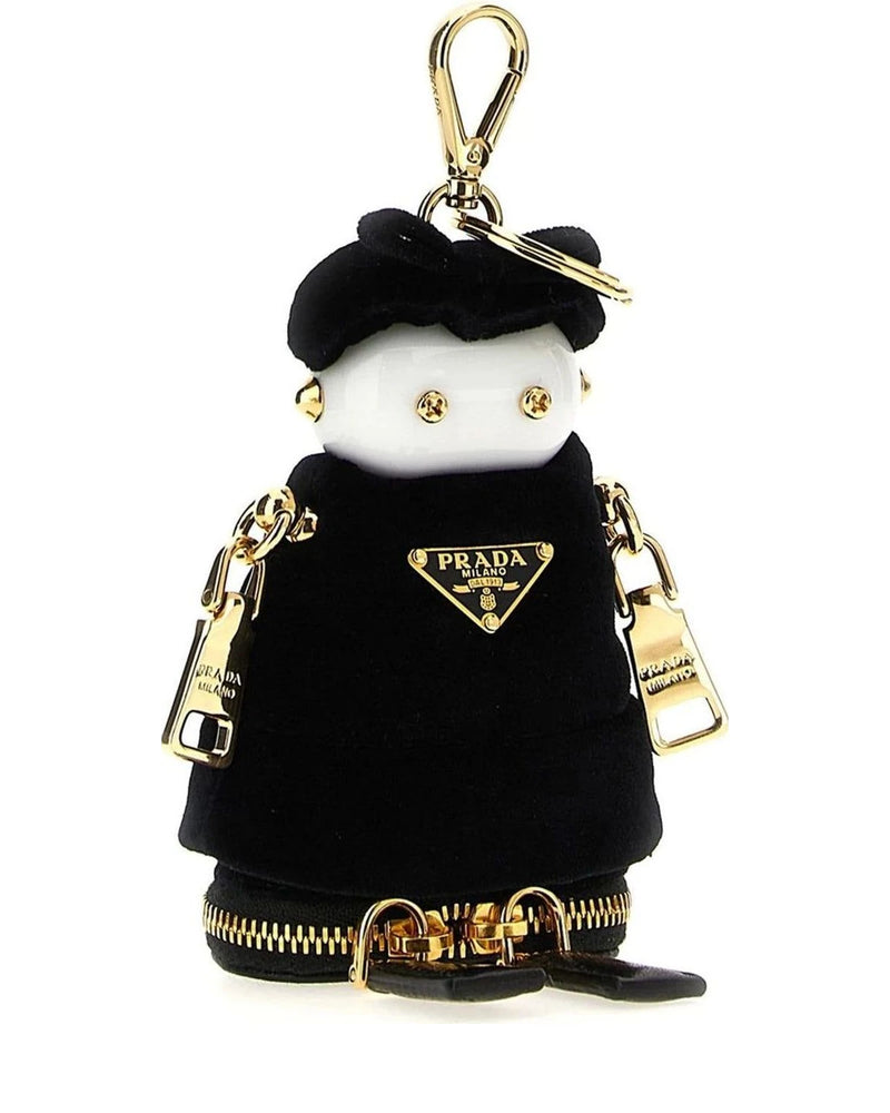 Prada Keychain in black, Steel — view 3