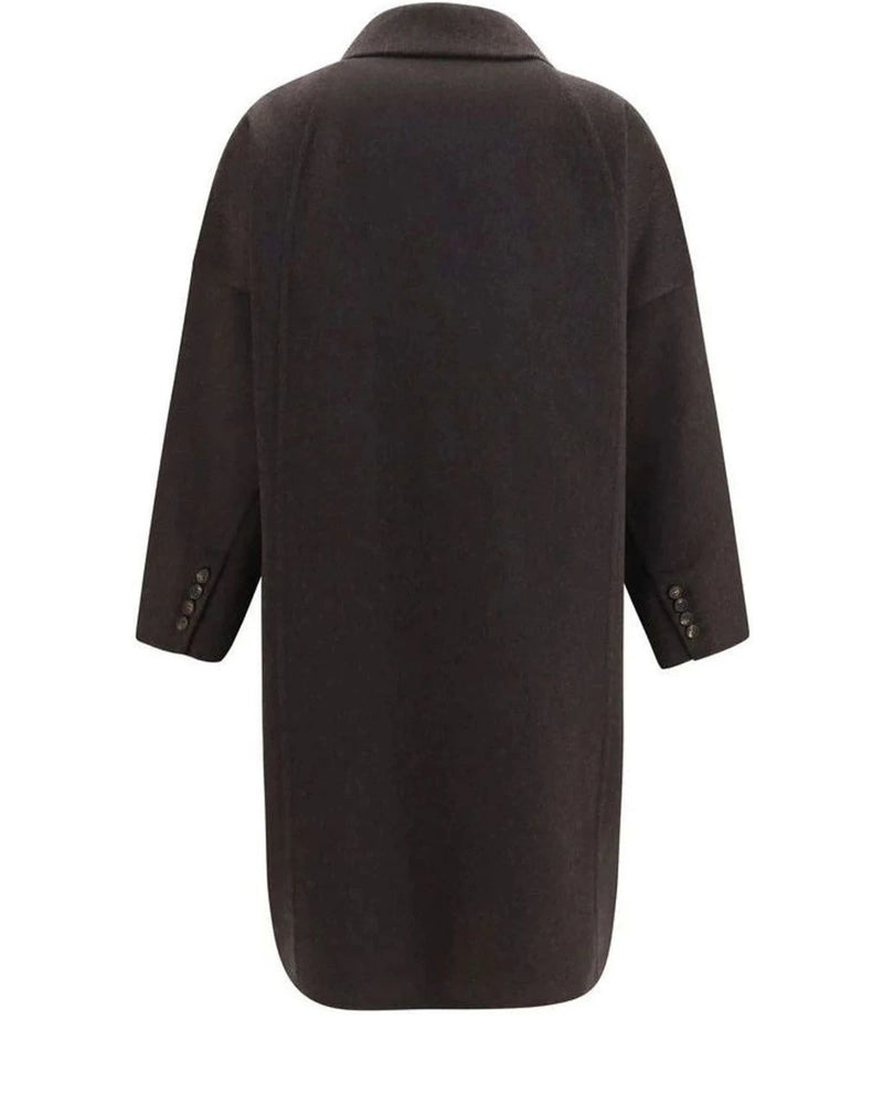 Brunello Cucinelli Overcoat in brown, Kashmir — view 2