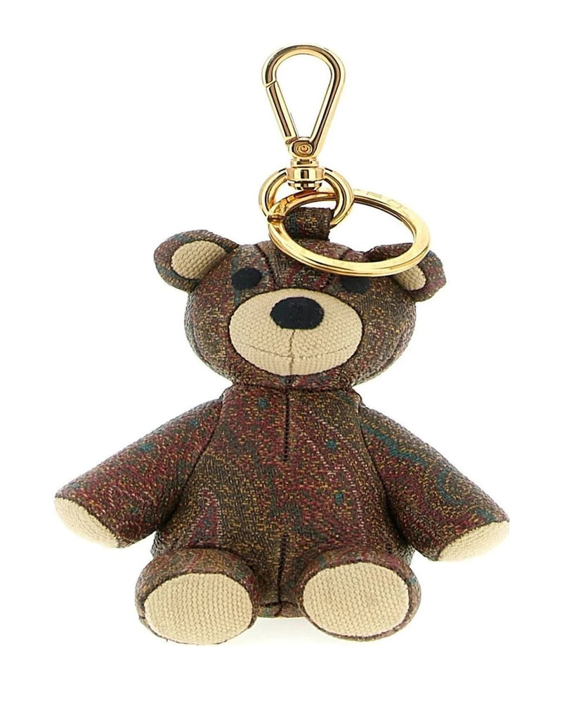 Etro Keychain in brown, Cotton
