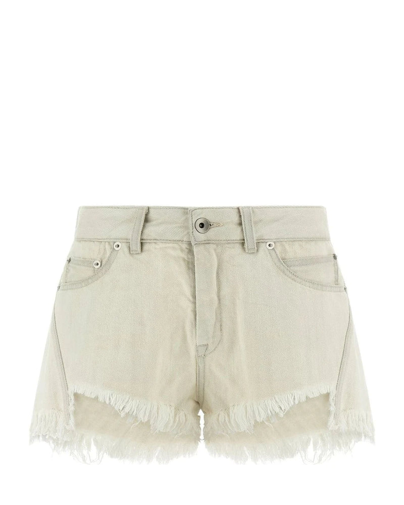 Rick Owens Denim Short in white, Cotton