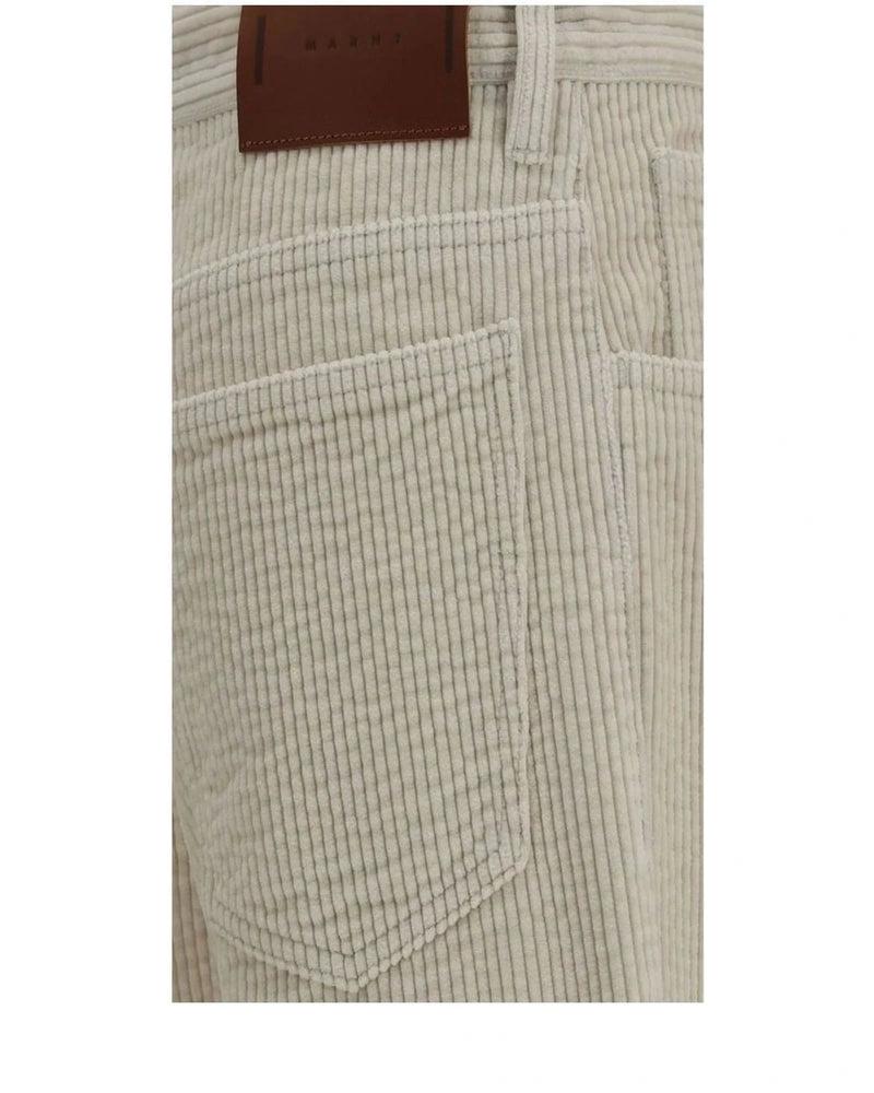 Marni Palazzo Pant in beige, Cotton — view 3