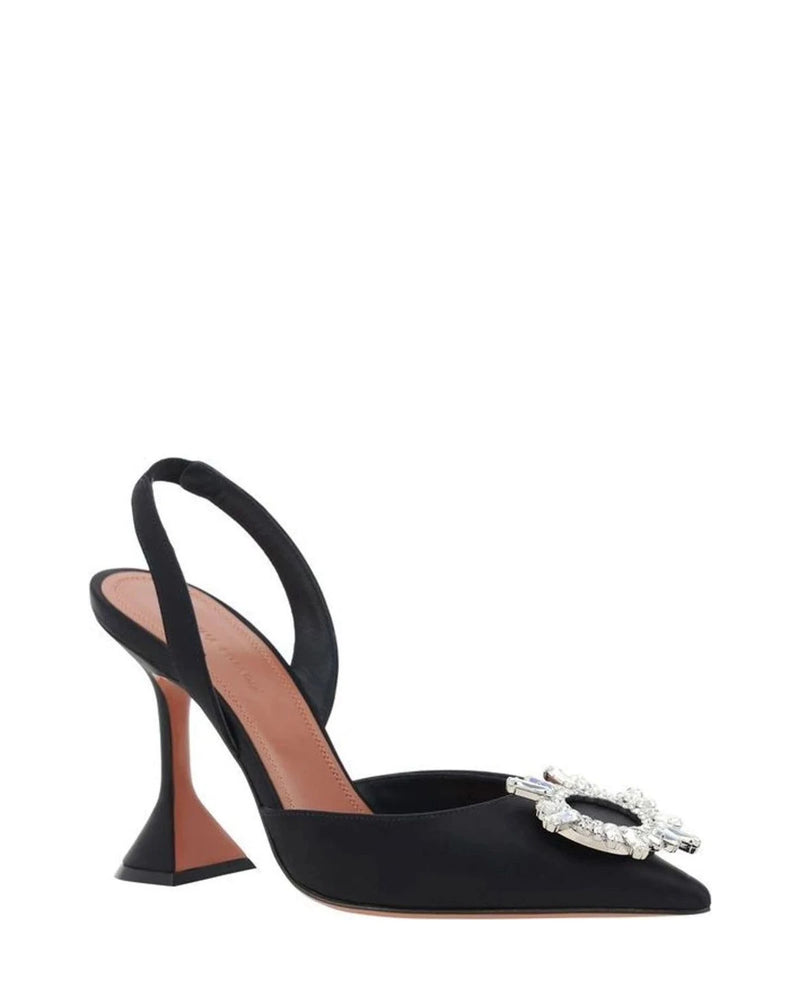 Amina Muaddi Pumps in black, Silk Satin — view 2