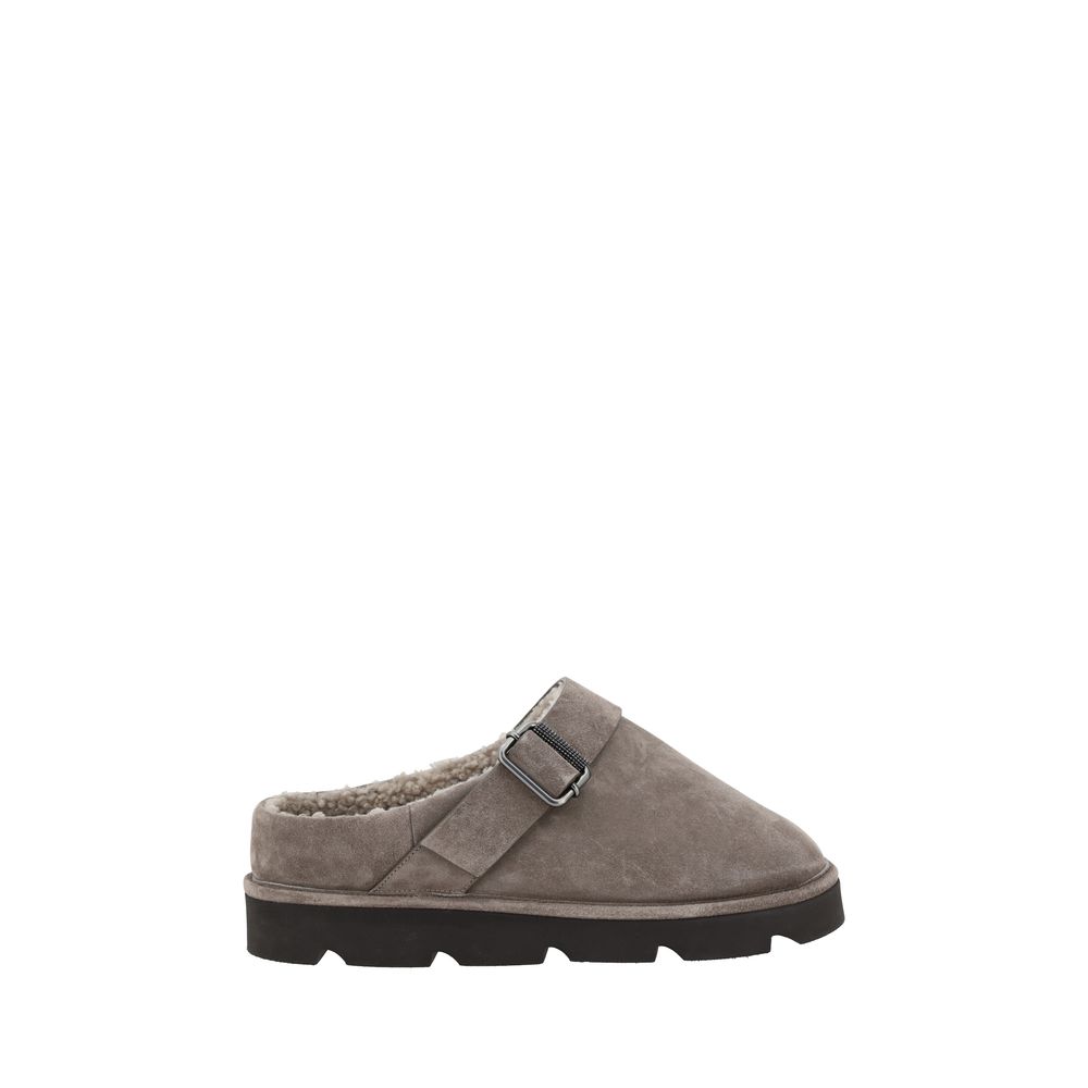 Brunello Cucinelli Fur Sabot Glam Steals