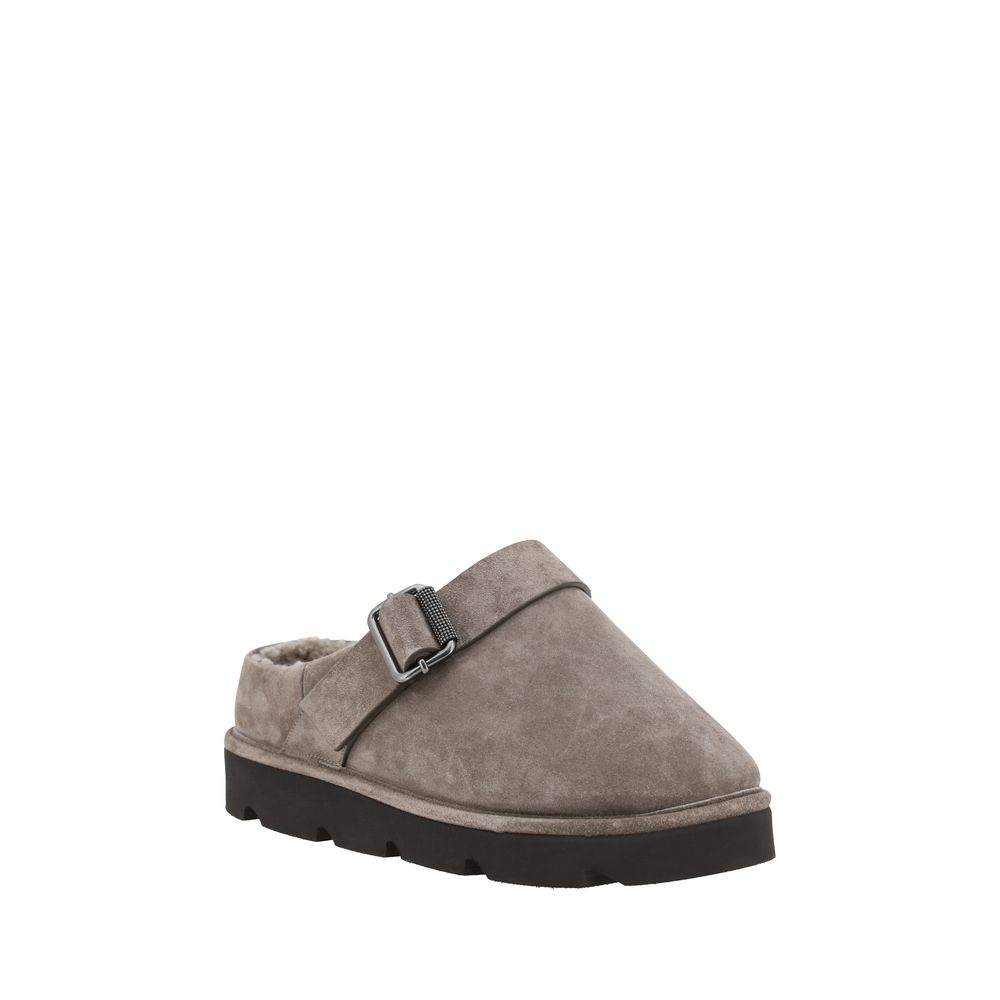 Brunello Cucinelli Fur Sabot Glam Steals