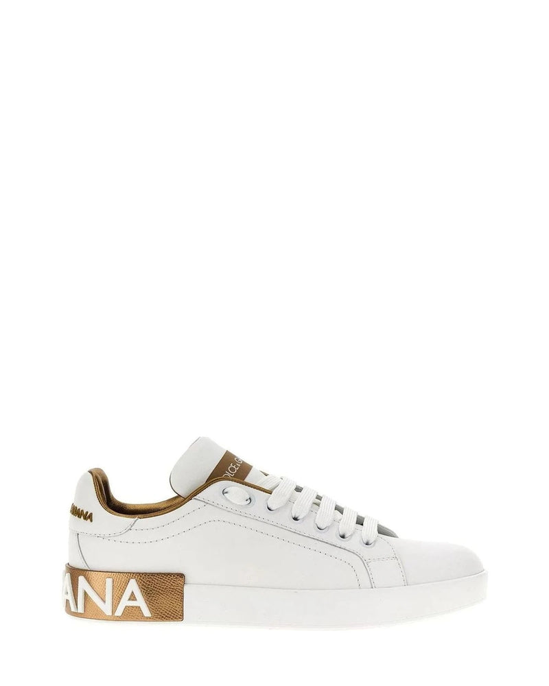 Dolce & Gabbana Sneakers in gold, Calfskin Leather