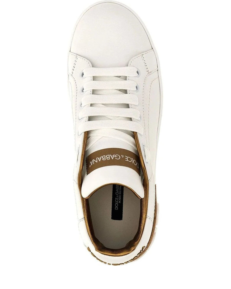 Dolce & Gabbana Sneakers in gold, Calfskin Leather — view 4