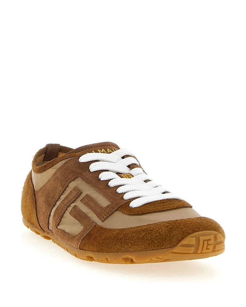 Balmain Sneakers in brown, Calfskin Leather — view 2