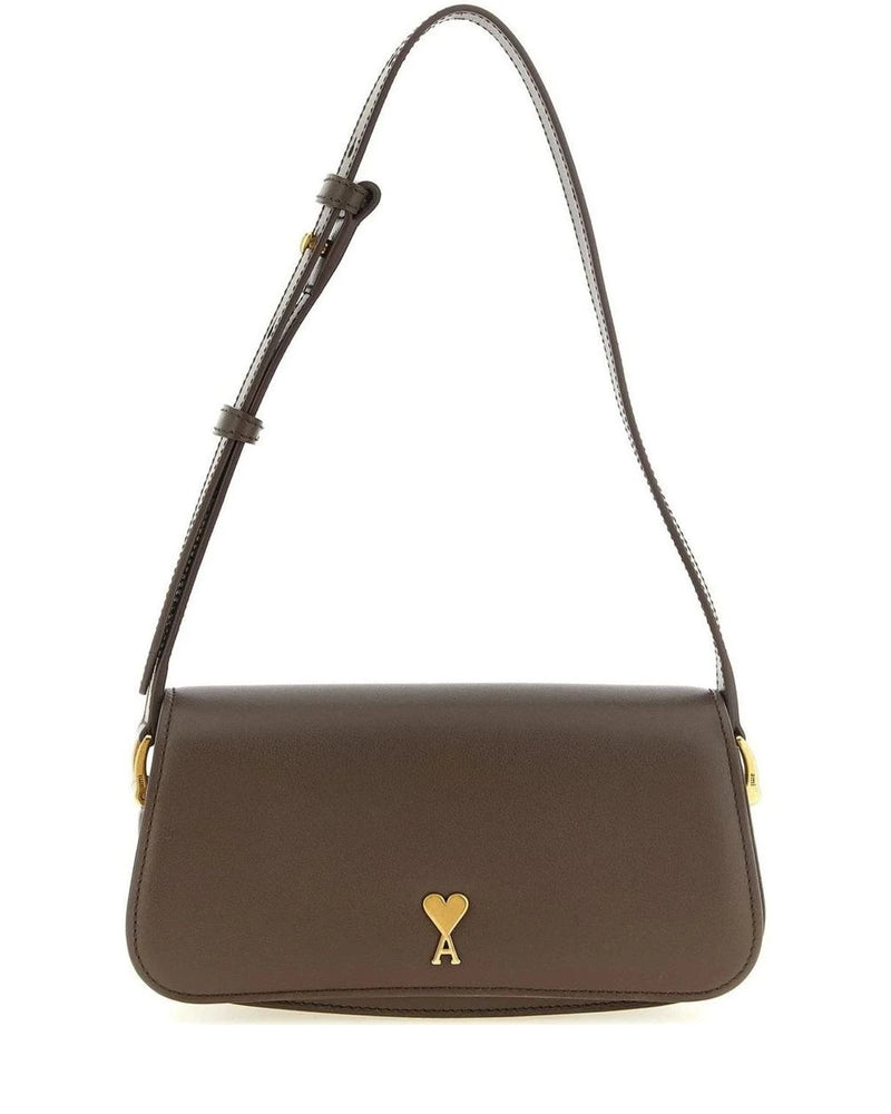 Ami Paris Shoulder Bag in brown, Cow Leather
