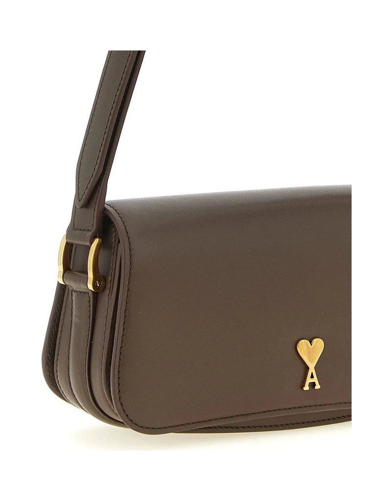 Ami Paris Shoulder Bag in brown, Cow Leather — view 3