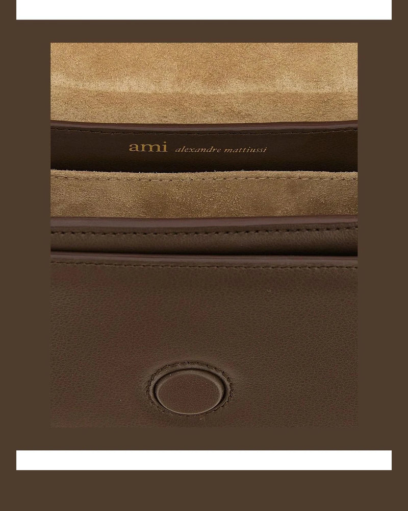 Ami Paris Shoulder Bag in brown, Cow Leather — view 4