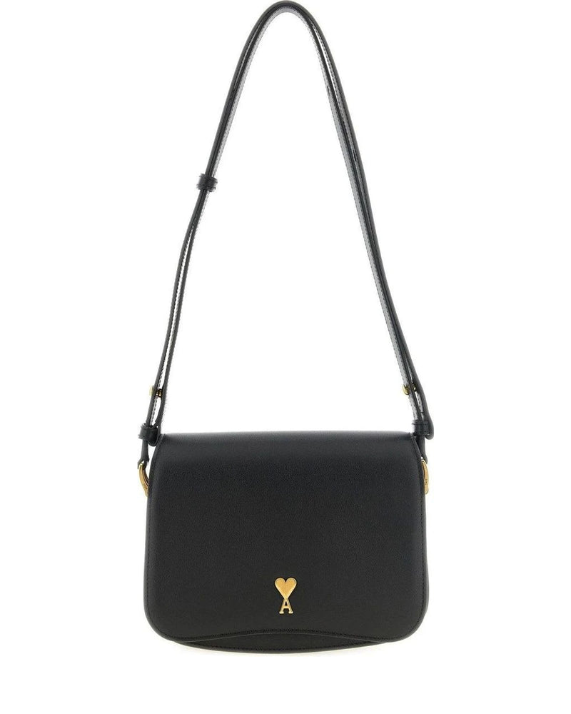 Ami Paris Cross Body Bag in black, Cow Leather
