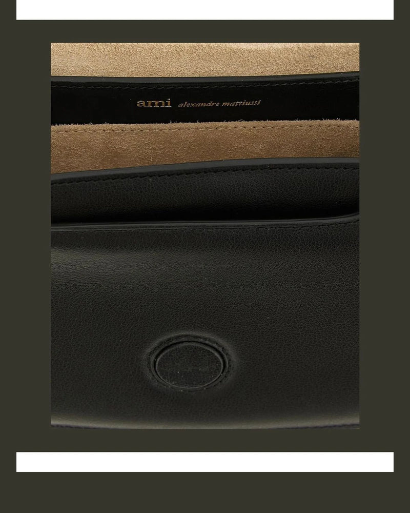 Ami Paris Cross Body Bag in black, Cow Leather — view 4