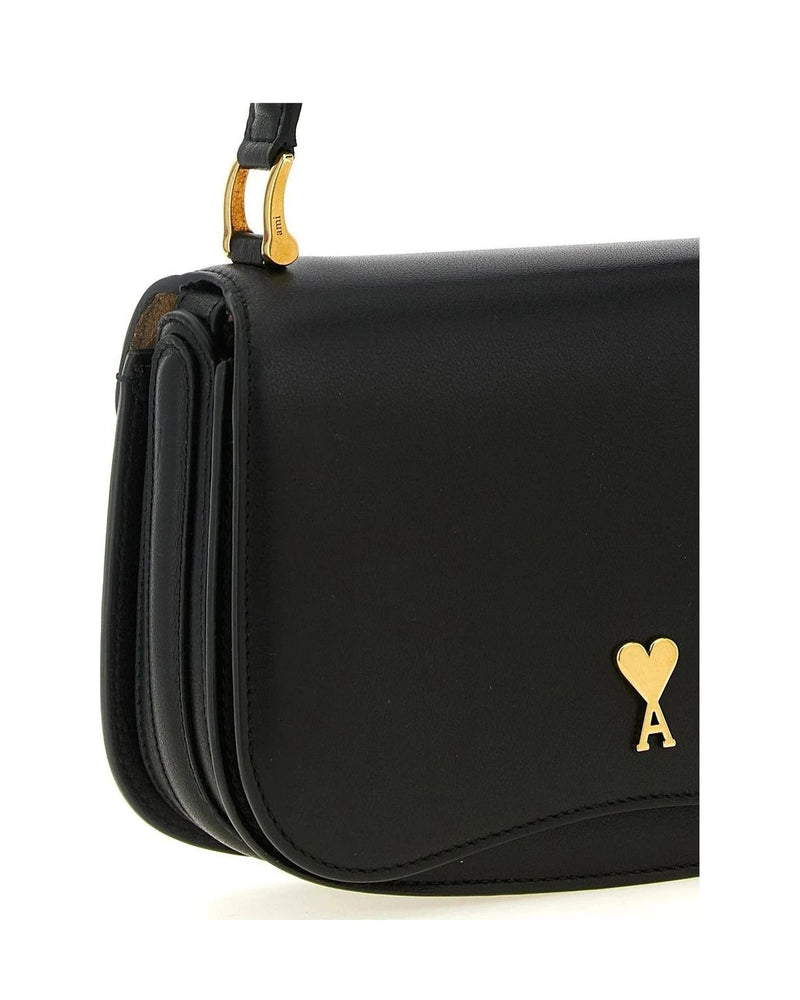 Ami Paris Shoulder Bag in black, Cow Leather — view 3