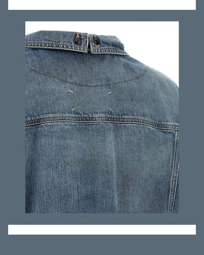 Maison Margiela Trucker Jacket in blue, Cotton — view 6