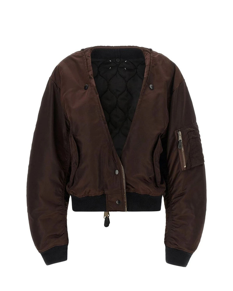 Maison Margiela Bomber Jacket in brown, Polyamide — view 3
