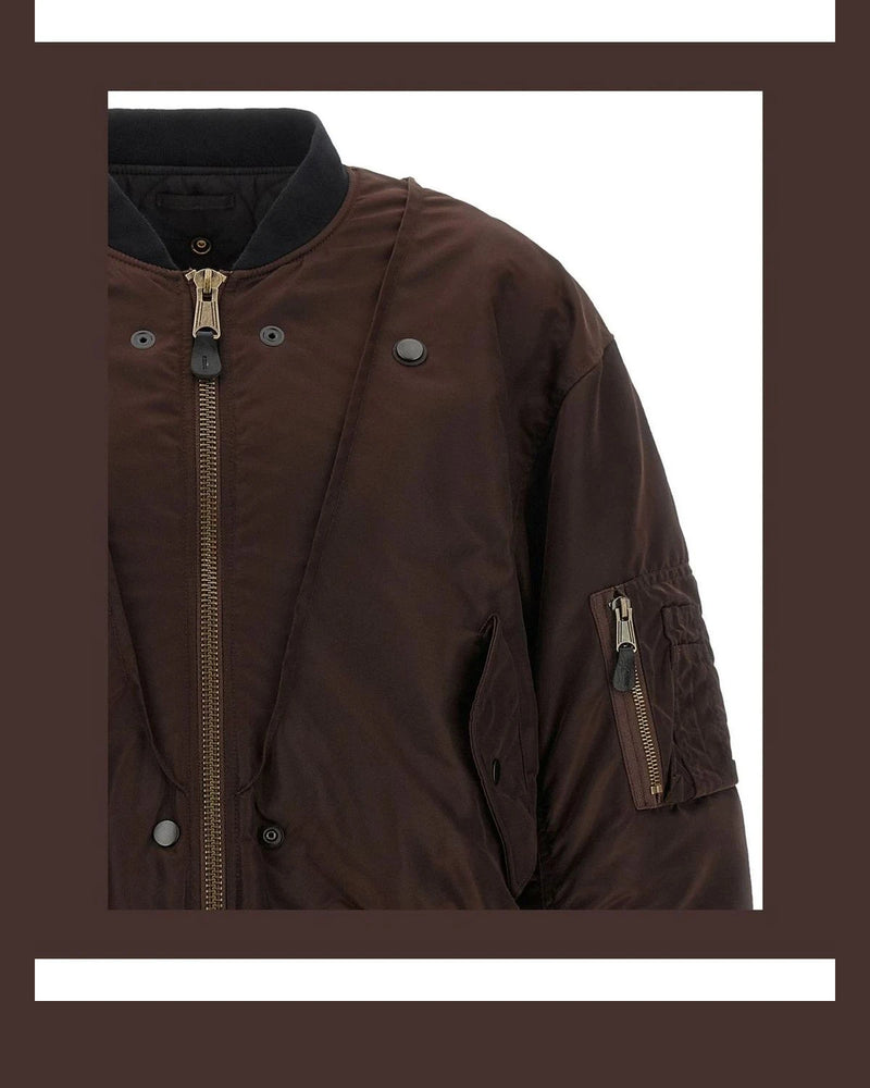 Maison Margiela Bomber Jacket in brown, Polyamide — view 5
