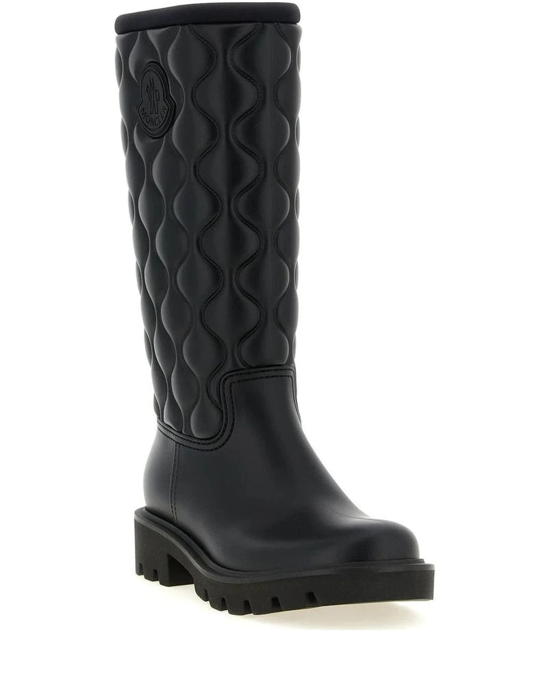 Moncler Knee High Boots in black, Pvc — view 2