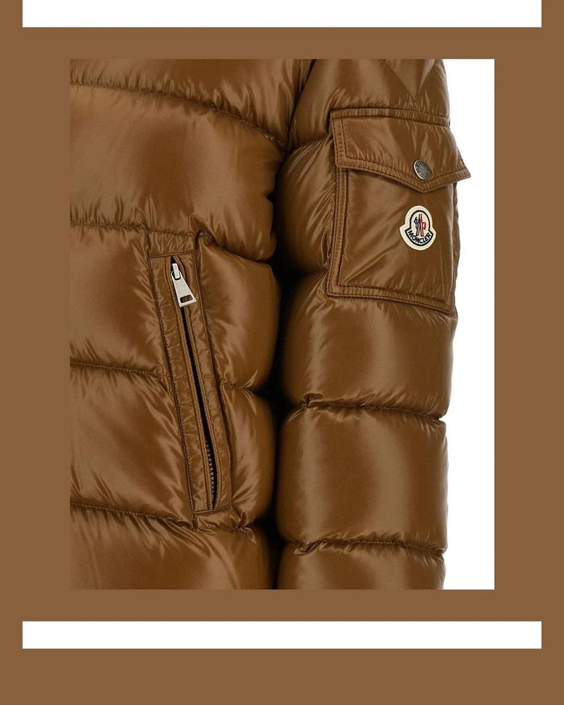 Moncler Puffer Jacket in brown, Polyamide — view 6
