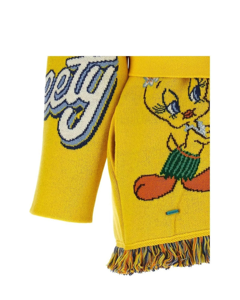 Alanui Cardigan in yellow, Virgin Wool — view 4