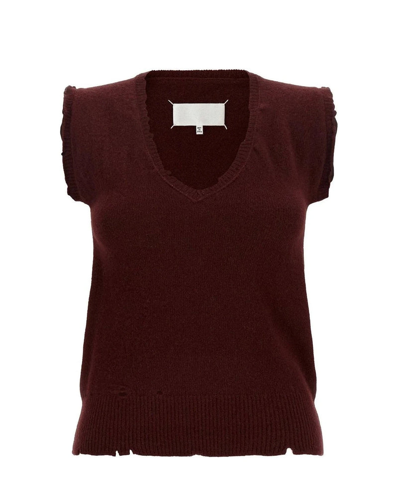 Maison Margiela Vest in red, Virgin Wool