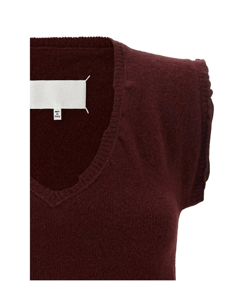 Maison Margiela Vest in red, Virgin Wool — view 3
