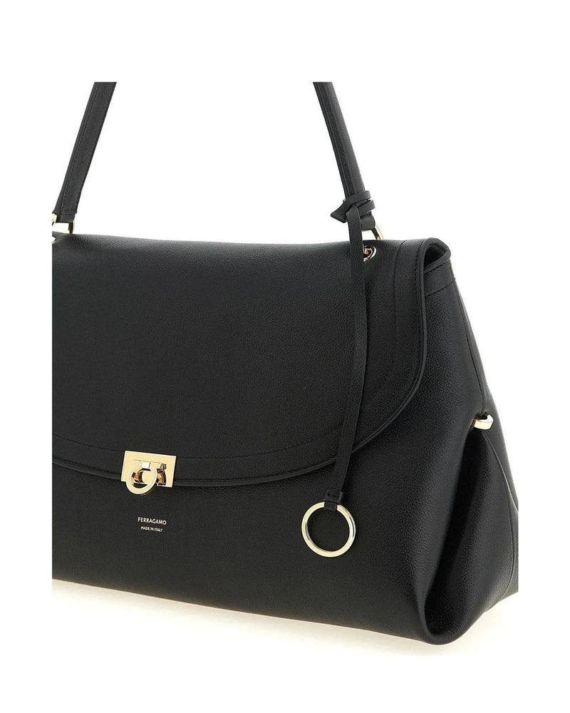 Ferragamo Shoulder Bag in black, Calfskin Leather — view 3