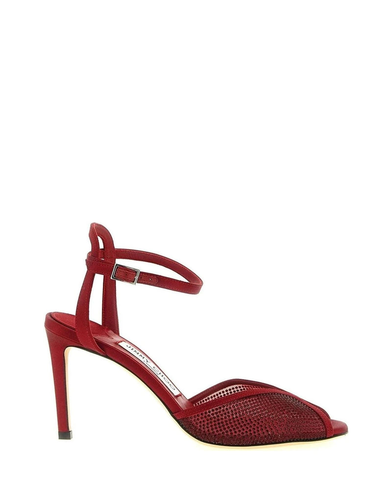 Jimmy Choo Sandals in red, Lamb Leather